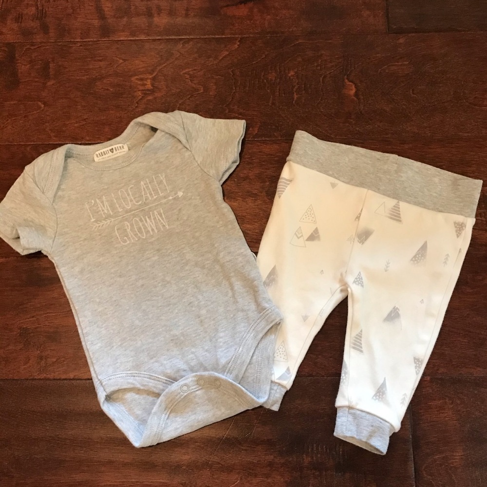 “I’m Locally Grown” matching organic set (0-3M)
